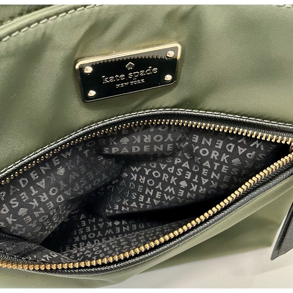 Kate Spade New York Dessi Wilson Road Nylon Crossbody Bag In Olive Green NWOT - Picture 7 of 15